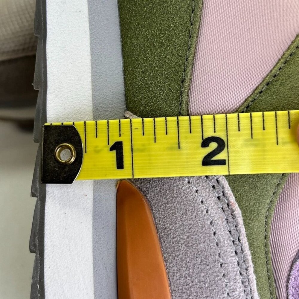 Trendy Women's Sneakers with Pink, Green, and Gray Accents - Picture 16 of 16